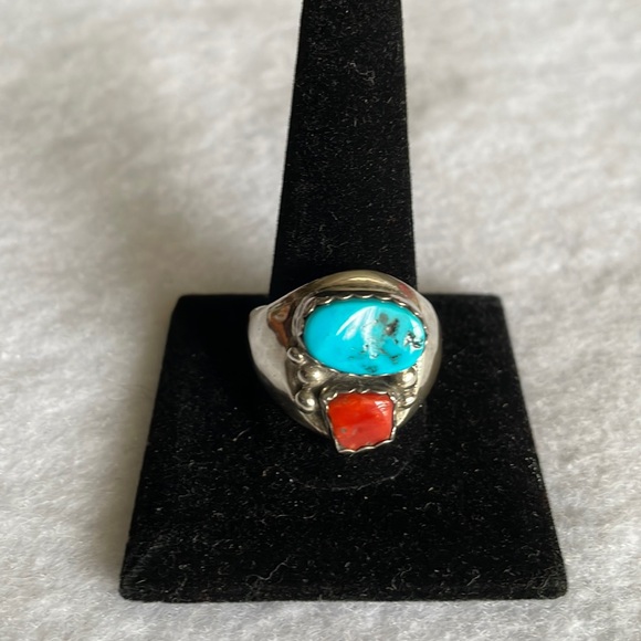 Other - Turquoise & Coral Ring